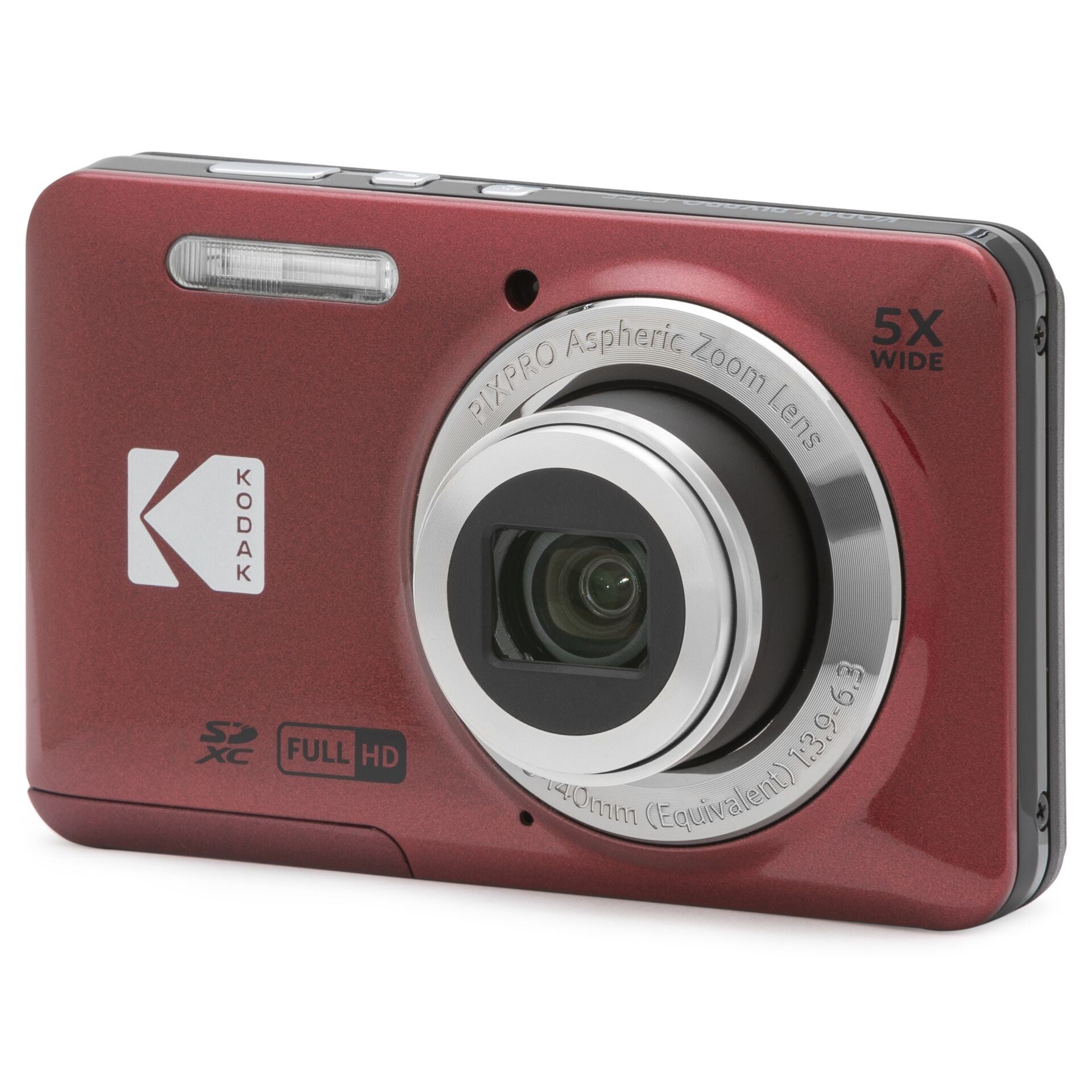 Kodak PIXPRO FZ55 16MP 5x Zoom Compact Camera Red